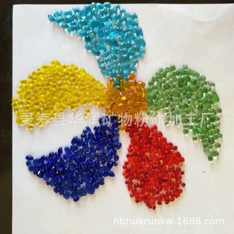 厂家现货供应玻璃砂玻璃珠玻璃彩砂装饰鱼缸用彩色玻璃砂