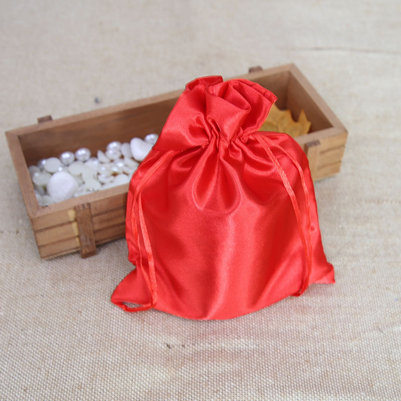 色丁丝绸高档包装袋 服装防尘袋 包装布袋定做 绸缎束口袋批发