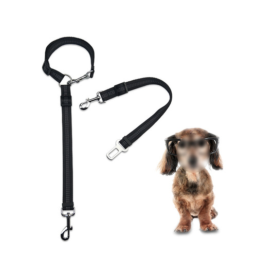 Amazon Pet Car Seat Belt Pet Car Seat Belt Dual-Purpose Car Back Seat Dog Seat Belt Traction
