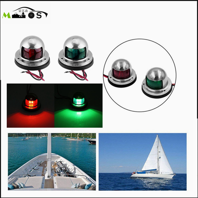 Mengqisen Boat Light Yacht Stainless Steel Marine Led Navigation Light Traffic Light Portboard Light 12V Mk-066