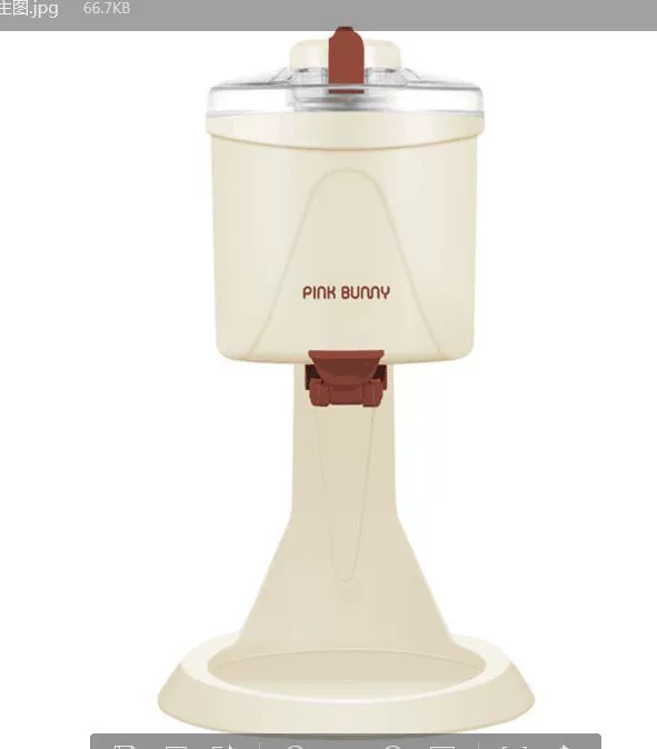 Automatic mini ice cream maker, fully automatic single-serve soft-serve machine, coffee color