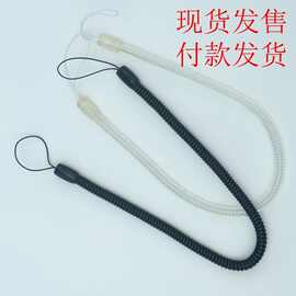 细伸缩挂绳银行pos机手写画签字笔防丢黑弹簧绳工厂直营现货批发