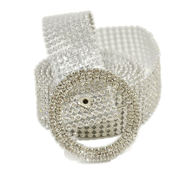 Round silver buckle