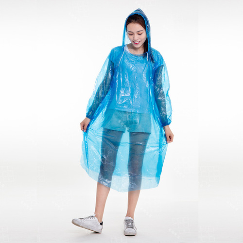 Disposable raincoat adult one-piece set, thick, unisex, children outdoor portable, travel rain poncho wholesale