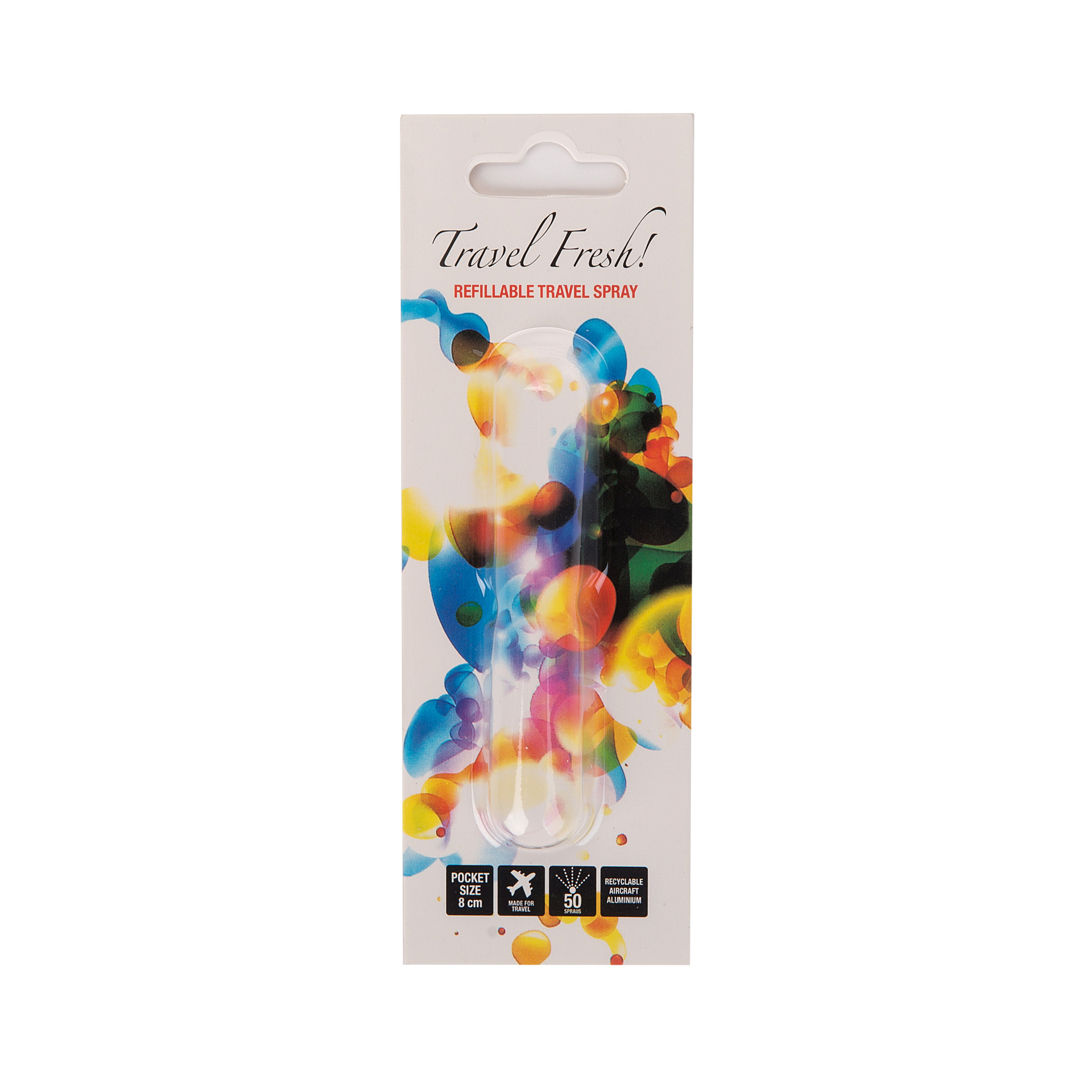 Venta directa de fábrica, botella de perfume de 5 ml con llenado desde la parte inferior, botella vacía para dispensar líquidos, empaque en caja blíster de cartón de colores.