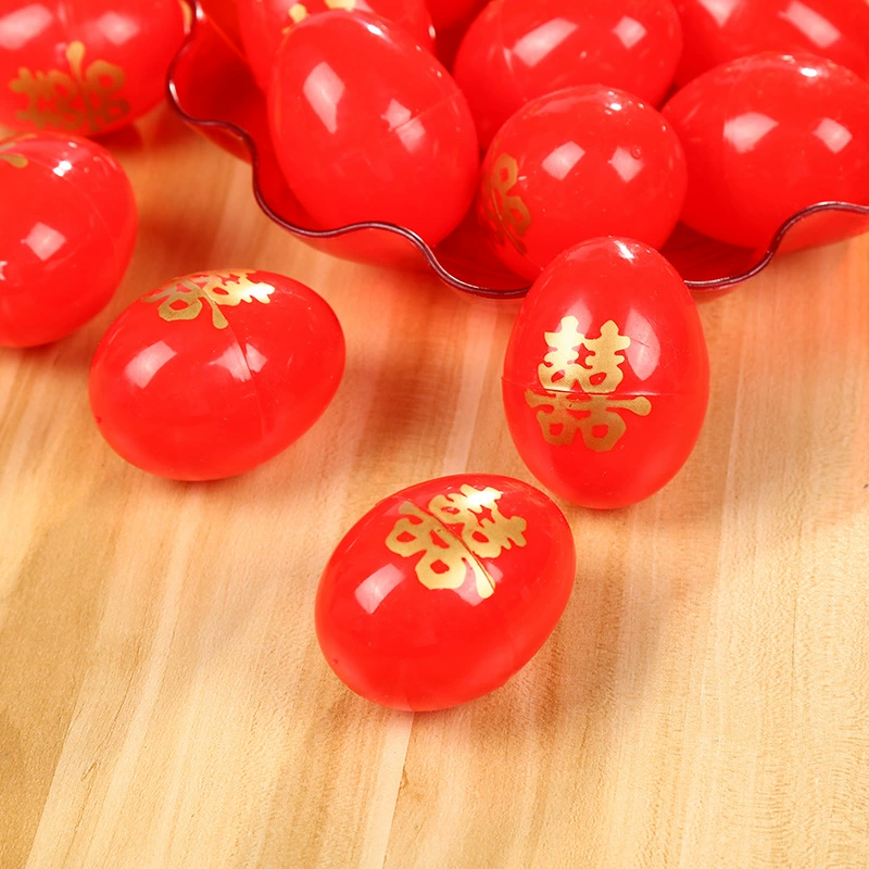 Оптовый продажа свадебных изделий plastic eggs shell large red hi-plear eggs shell baby full moon restaurant