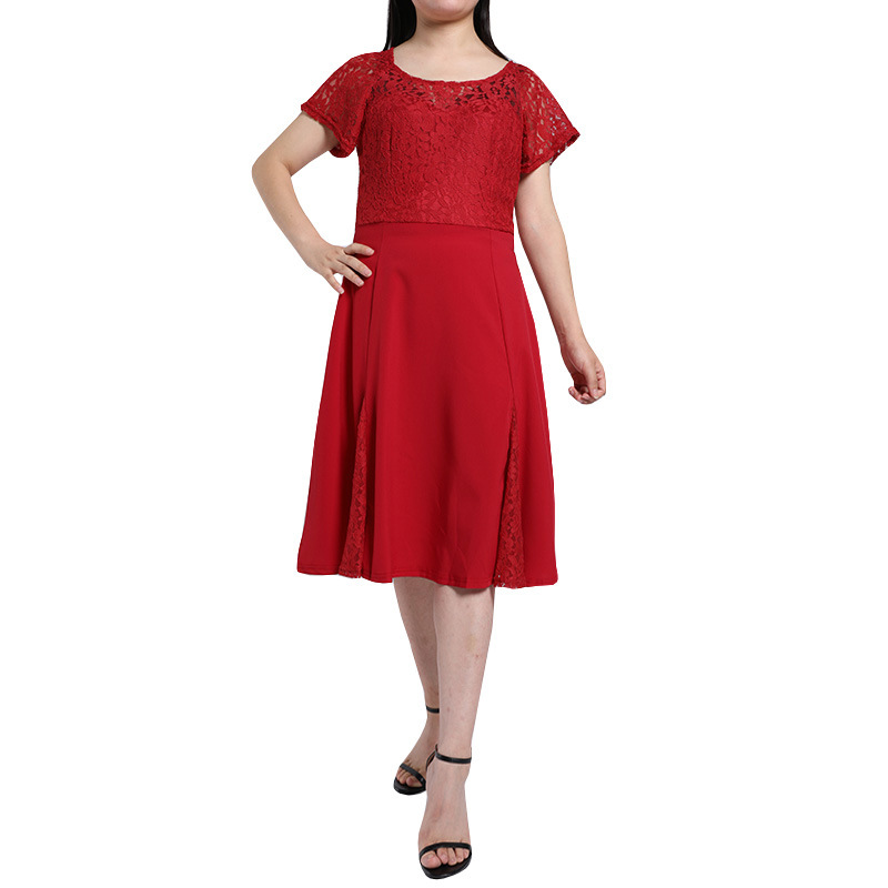 Spot Promotion European and American Large Size New Amazon Aliexpress Sexy Lace One Shoulder Dress PP1039