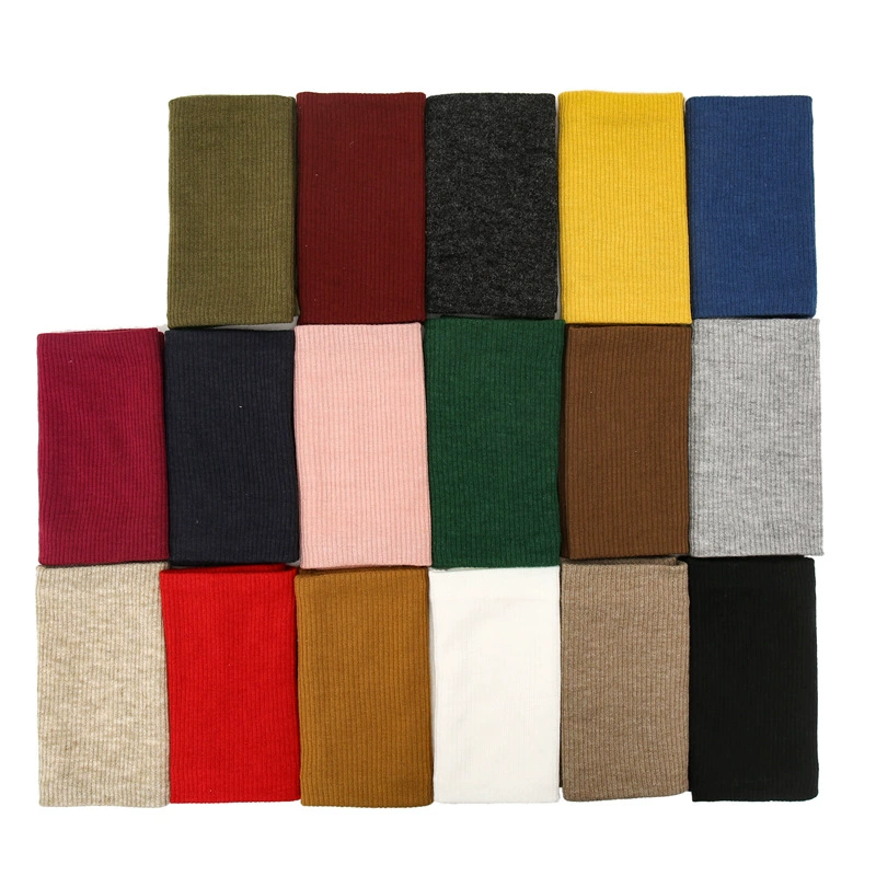 Demi-season fleece keep warm colored knitted scarf for men and women, with neck protection