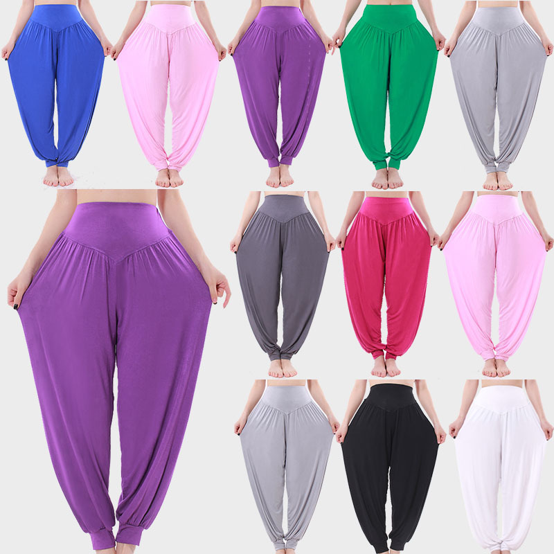Europe and the United States Loose Yoga Pants Anti-mosquito Bloomers Running Pants Modal Fitness Sports Pants Leg Outer Wear Slim