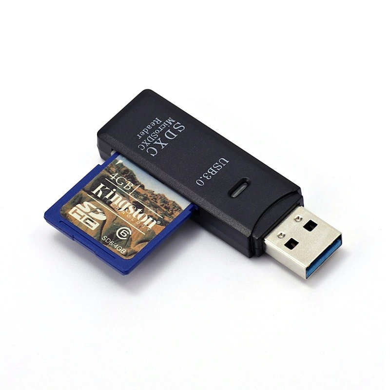 USB 3.0 interface card reader SD high -speed card reader TF reader supports SDXC 64G factory wholesale