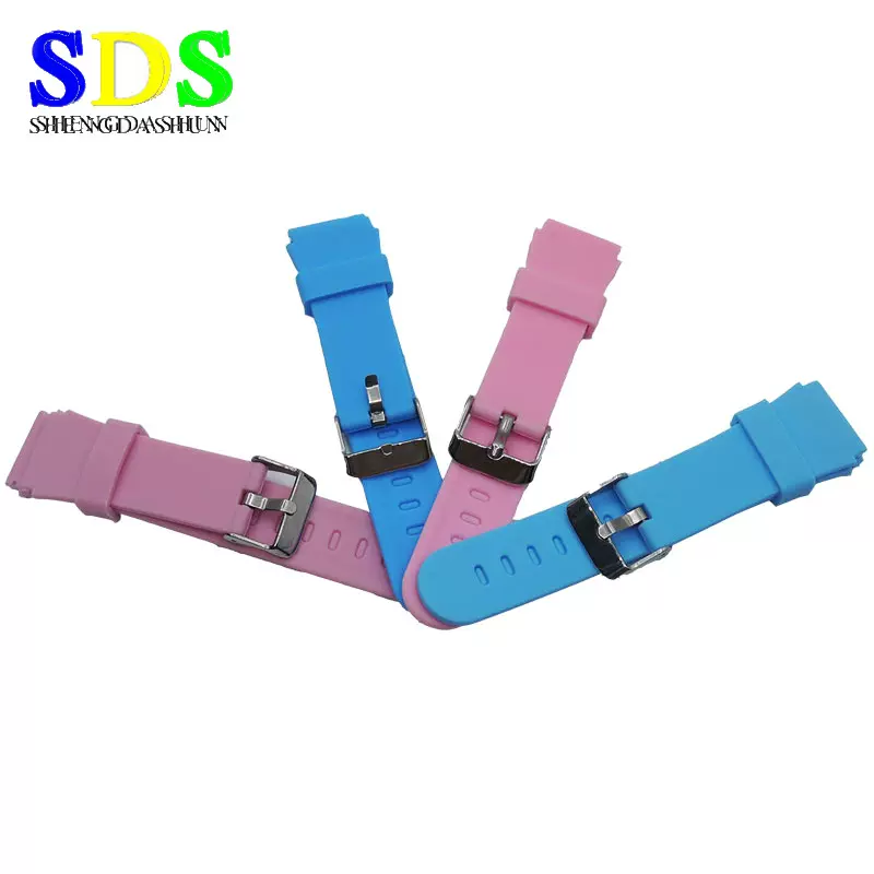 16/20mm双色硅胶表带适用于糖猫三代/360智能电话手表表带批发