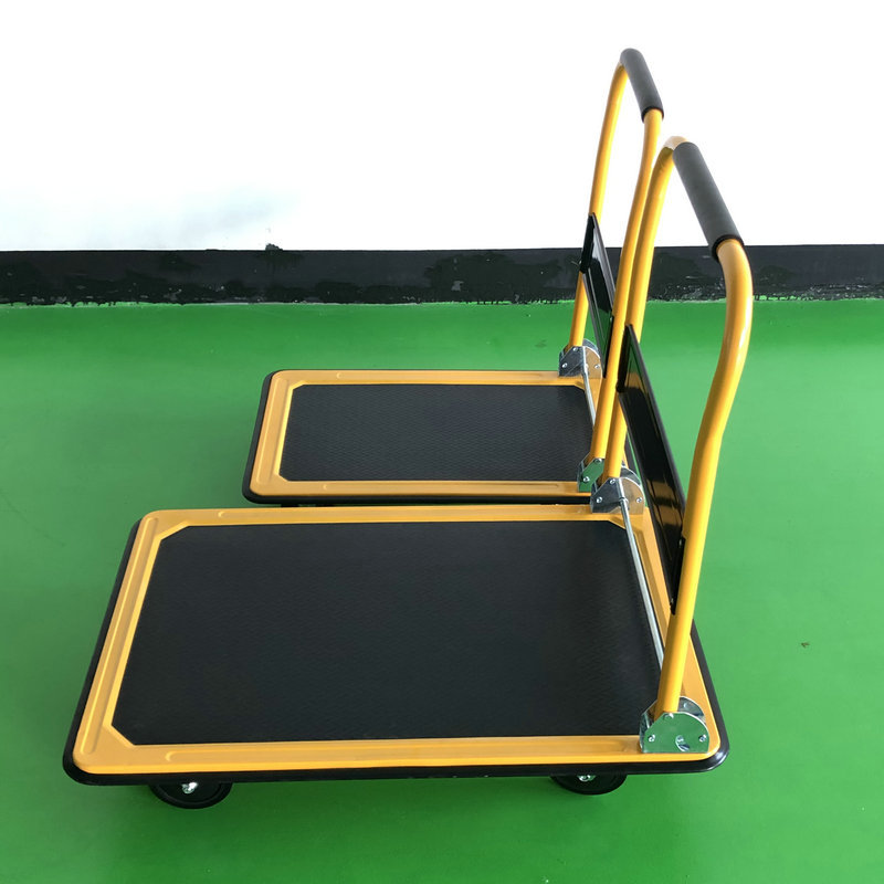 Carretilla Plana Plegable de Acero Silenciosa para Almacén y Logística