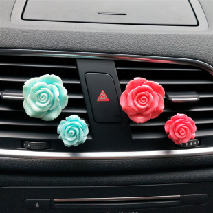 Size of a pair of roses car perfume clip car air conditioning outlet car decoration flower aromatherapy clip