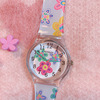 Hyuna colorful little flower watch female middle school student Korean fashion cute girl heart girl candy color fruity watch