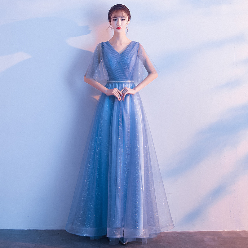 Adult Dress Choir Performance Clothing Women's Long Skirt Evening Dress Simple and Elegant Host Stage Performance Clothing