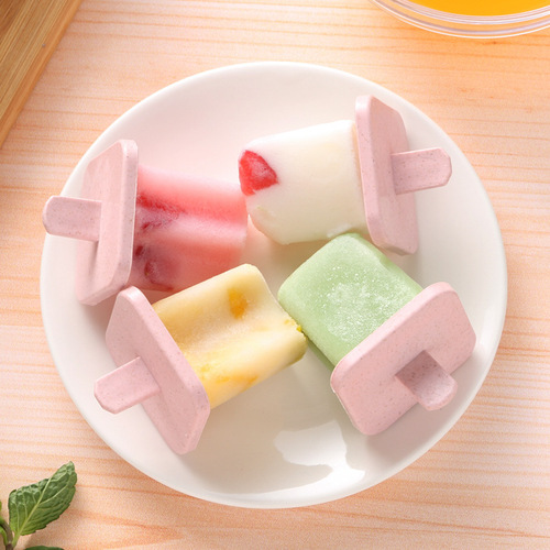 8 consecutive ice cream molds, ice cream popsicles, DIY creative popsicle molds, home-made popsicle grids with sticks