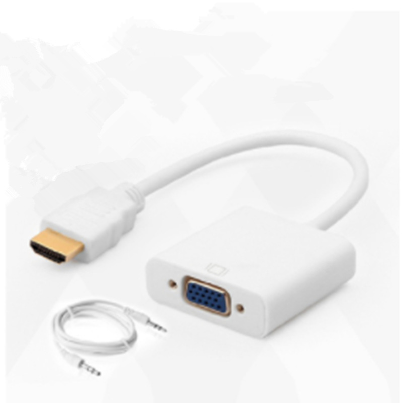 HDMI转VGA线 HDMI转VGA转换器  带音频转接头  XD