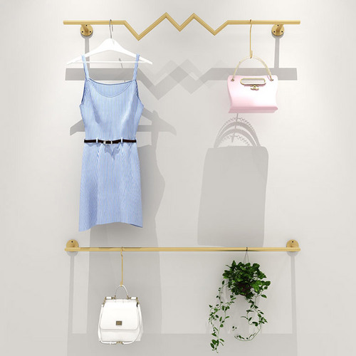 Nano gold iron art boys and girls clothing store wall hanging wall hanging display combination shelf display hanger