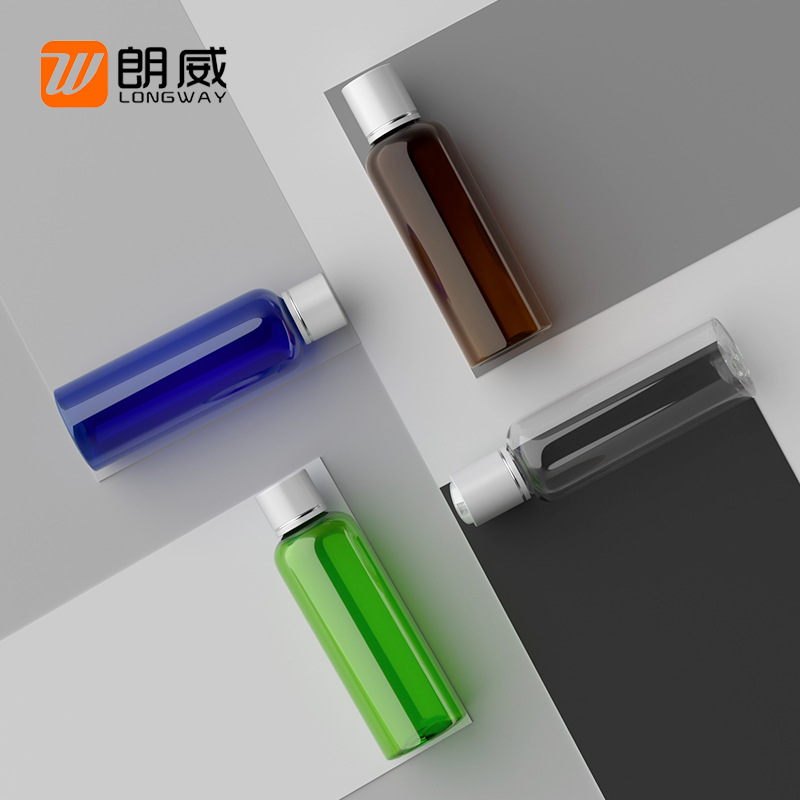 Langwei 100mL hombro redondo de aluminio electroquímico cubierta de Qianqiu botella de champú puro Rocío sub-botella vacía botella de cubierta de la loción Qianqiu