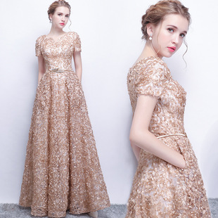 Evening Dress Women's 2023 New Style Demure and Elegant Host Long Performance Dress Slim-fit Slimming Annual Meeting Dress