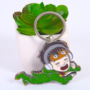 Cute cartoon metal keychain exquisite key ring pendant enamel paint keychain small gift logo