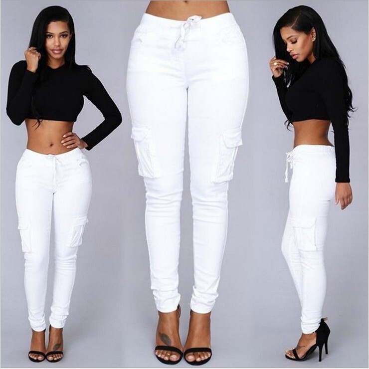 Amazon Wish Hot Selling Women's Multi-Pocket Casual Pants Stretch Casual Pants