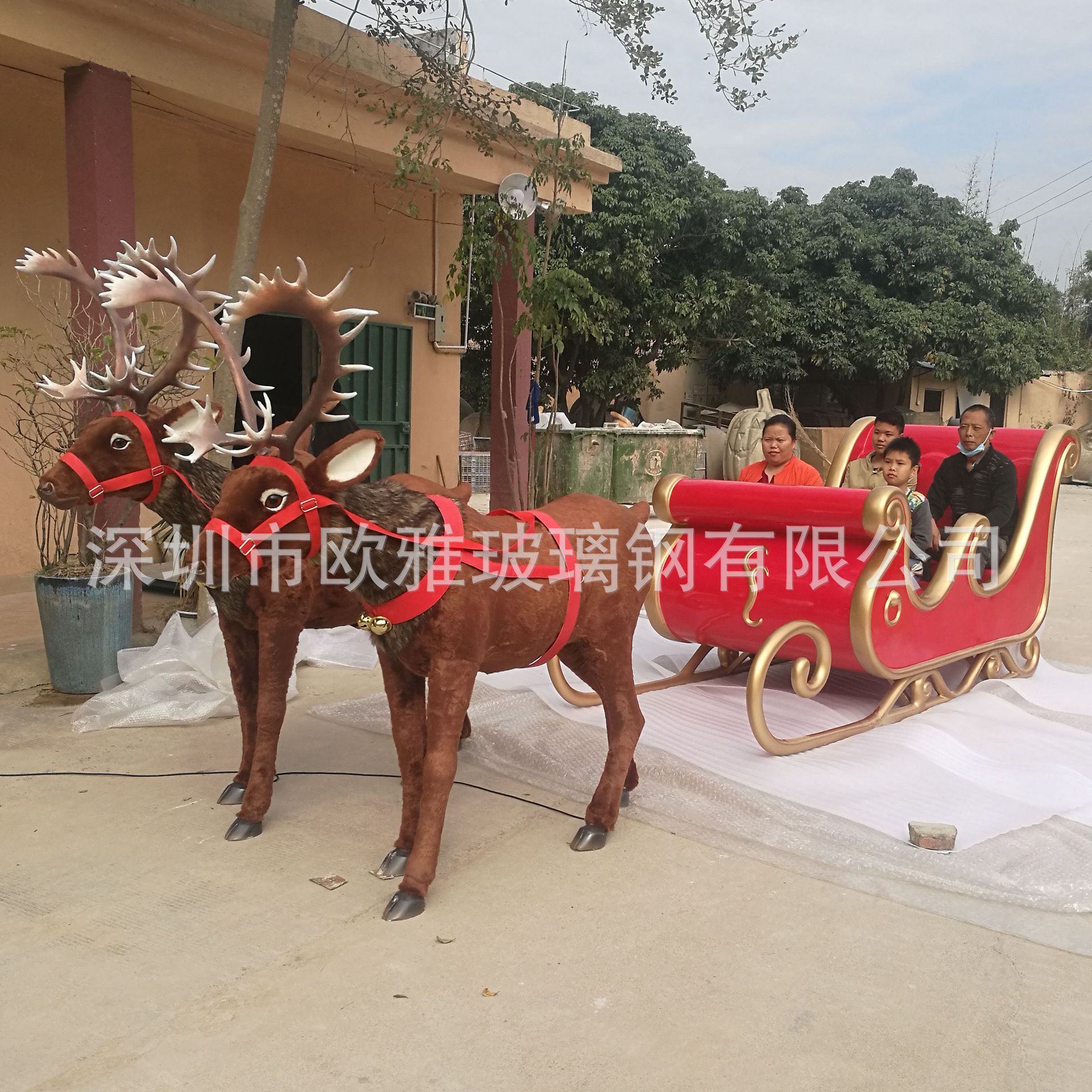 10米大型主题节日圣诞公园花车发光巡游广告玻璃钢雕塑电动车