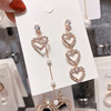 Universal earrings from pearl, long pendant with tassels, 2022 collection, internet celebrity