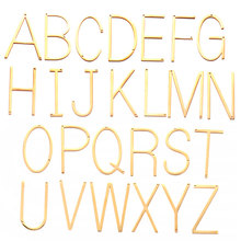 5个/包大字母钛钢项链吊坠激光切割首饰不锈钢饰品英文字母