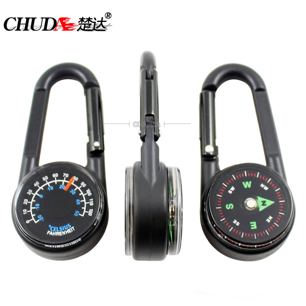 楚达 锌合金材质 双面登山扣指南针 便携式指北针 户外野营 DC27