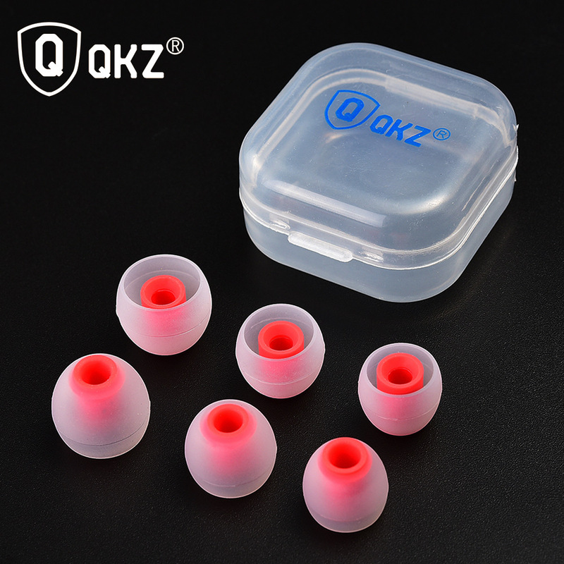 QKZ earphone set bullet head in-ear earphone silicone sleeve plug set two-color earmuff accessories silicone ear cap box QKZ earphone set bullet head in-ear earphone silicone sleeve plug set two-color earmuff accessories silicone ear cap box