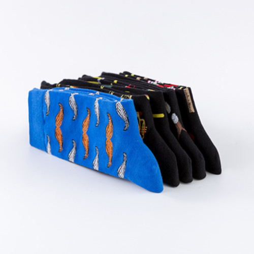 New cross-border art style socks casual cotton socks European and American street trend mid-calf socks wholesale