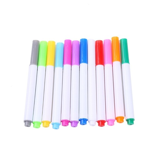 Qianhui dust-free water-soluble chalk liquid lamp board pen fluorescent board white children's blackboard 12 colors erasable water chalk