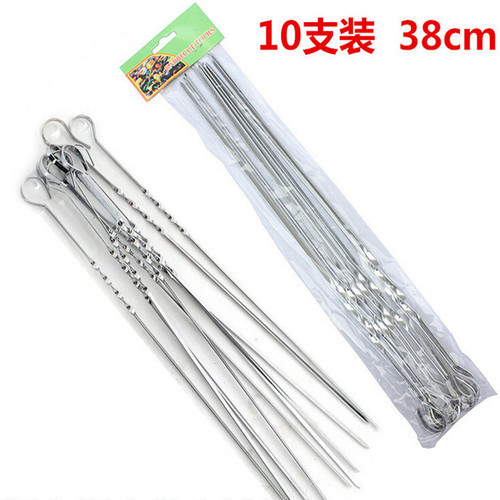 Non-magnetic stainless steel barbecue round skewers barbecue solder barbecue needles outdoor barbecue tools barbecue skewers wholesale