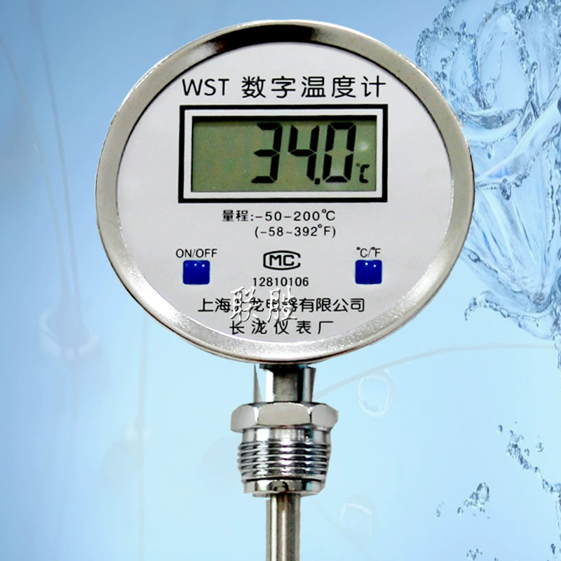 Цифометрический термометр WST411 wss 401 высокоточный термометр из нержавеющей стали для промышленного радиального Шанхай Чанъи