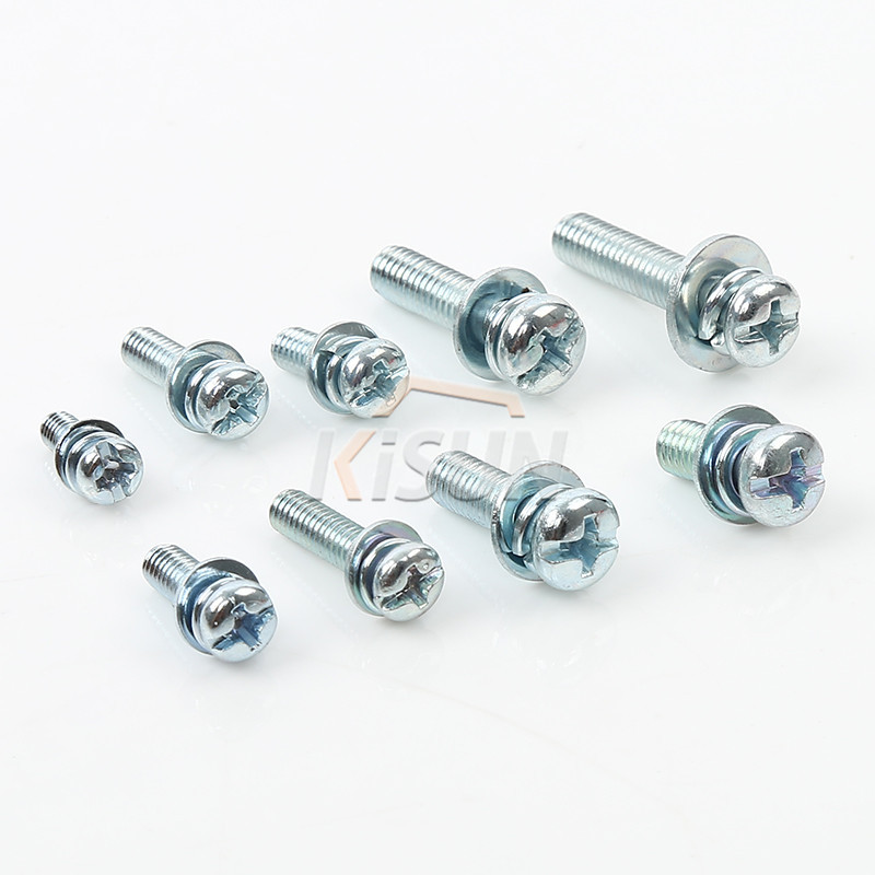 M3.5*8-M3.5*30螺釘組合件平墊 6.4*0.7 彈墊 45# GB/T 9074.8