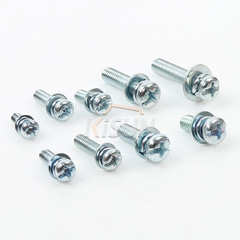 M3.5*8 bolt assembly with flat washer 6.4*0.7 spring washer 45# GB/T 9074.8