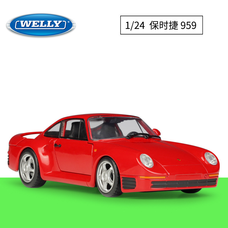 WELLY Willy 1:24 Porsche Porsche959 simulation alloy car model adult collection ornaments