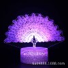 LED table lamp, touch creative night light for St. Valentine's Day, 3D, gradient, remote control, Birthday gift