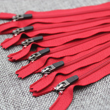 现货红色3号尼龙闭尾拉链吉田YKK尼龙半自动头闭口拉链多尺寸