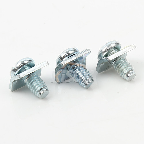 Composite slot head screw and washer assembly M5*10 Flat washer 9.8*11.7*1.4*2.75 Tapered end