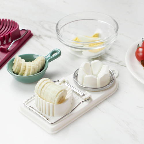 Japanese multifunctional egg cutter egg plastic divider stainless steel slicer household kitchen supplies