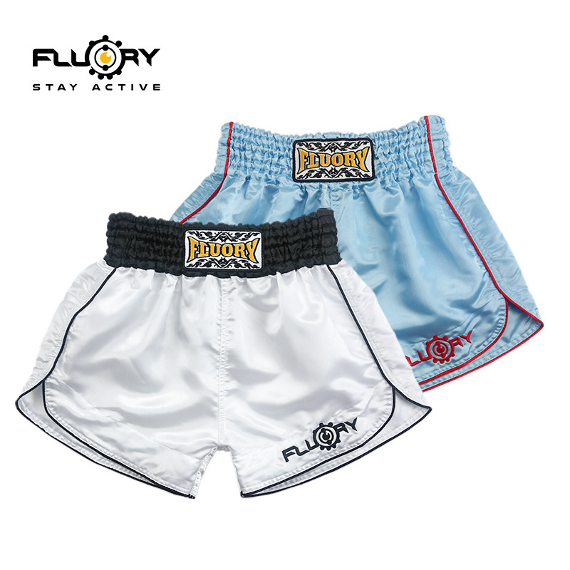 FLUORY Fire Base Casual Fight Shorts Men's and Women's Children's Simple Muay Thai Sanda Competition Training Suit Boxing Pants