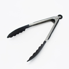 9-inch nylon food tongs, stainless steel baking tongs, bread tongs