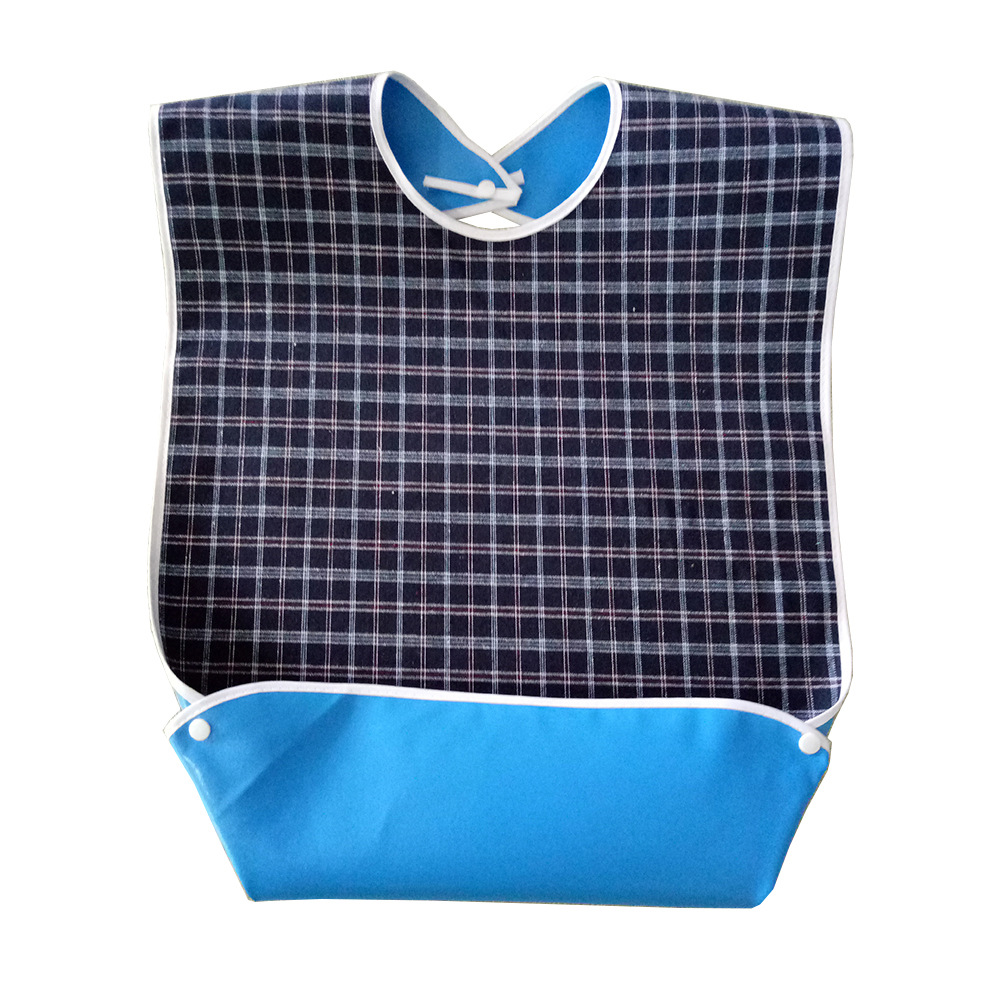 En stock al por mayor impermeable de gran tamaño adulto comida babero comedor ancianos babero saliva toalla ventas directas de la fábrica