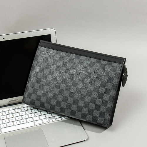 Men's Handbag  New Men's Soft Leather IPAD Clutch Bag Envelope Bag Trendy Business Casual Large Capacity Clutch Bag