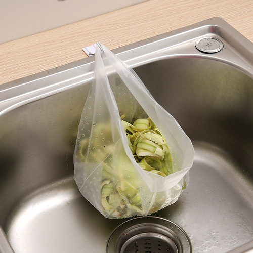 Disposable self-standing transparent garbage bag residue bottom drain bag sink filter water cutting bag 30 pieces