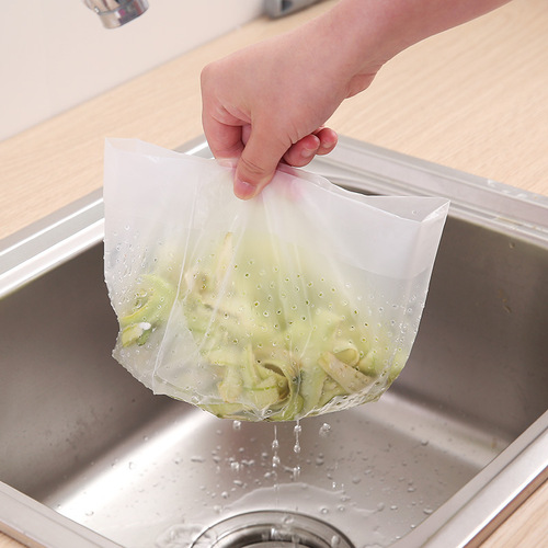 Disposable self-standing transparent garbage bag residue bottom drain bag sink filter water cutting bag 30 pieces