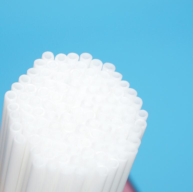 Fuente de la fábrica Lollipop plástico paja hueco palo grado alimenticio tubo blanco caramelo hornear pastel palo de plástico
