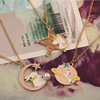 Metal cartoon universal cute necklace, children's accessory, European style, wholesale